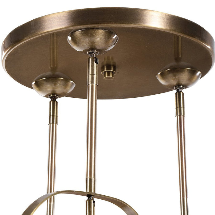 Uttermost Mimas 3 Light Cluster Pendant, Antique Brass