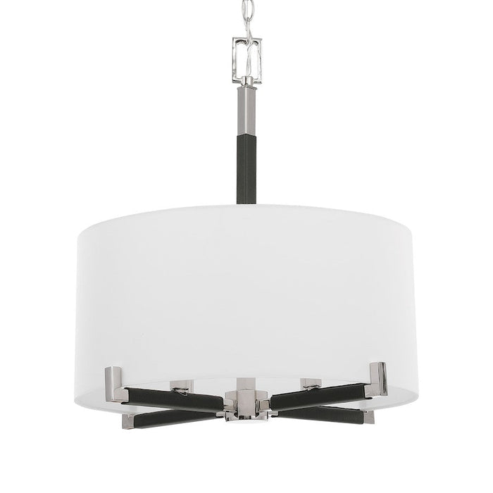Uttermost Newburgh 4 Light Drum Pendant, Polished Nickel