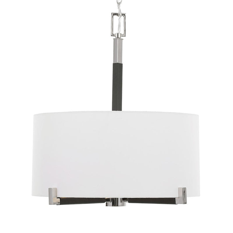 Uttermost Newburgh 4 Light Drum Pendant, Polished Nickel