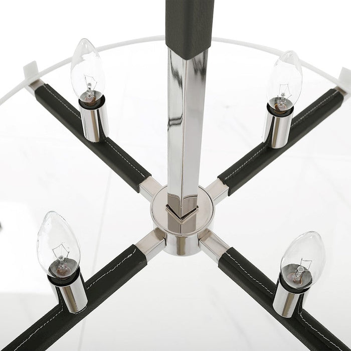 Uttermost Newburgh 4 Light Drum Pendant, Polished Nickel