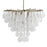 Uttermost Goccia 6 Light Tear Drop Glass Pendant, Antiqued Bright Silver