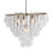 Uttermost Goccia 6 Light Tear Drop Glass Pendant, Antiqued Bright Silver