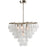 Uttermost Goccia 6 Light Tear Drop Glass Pendant, Antiqued Bright Silver