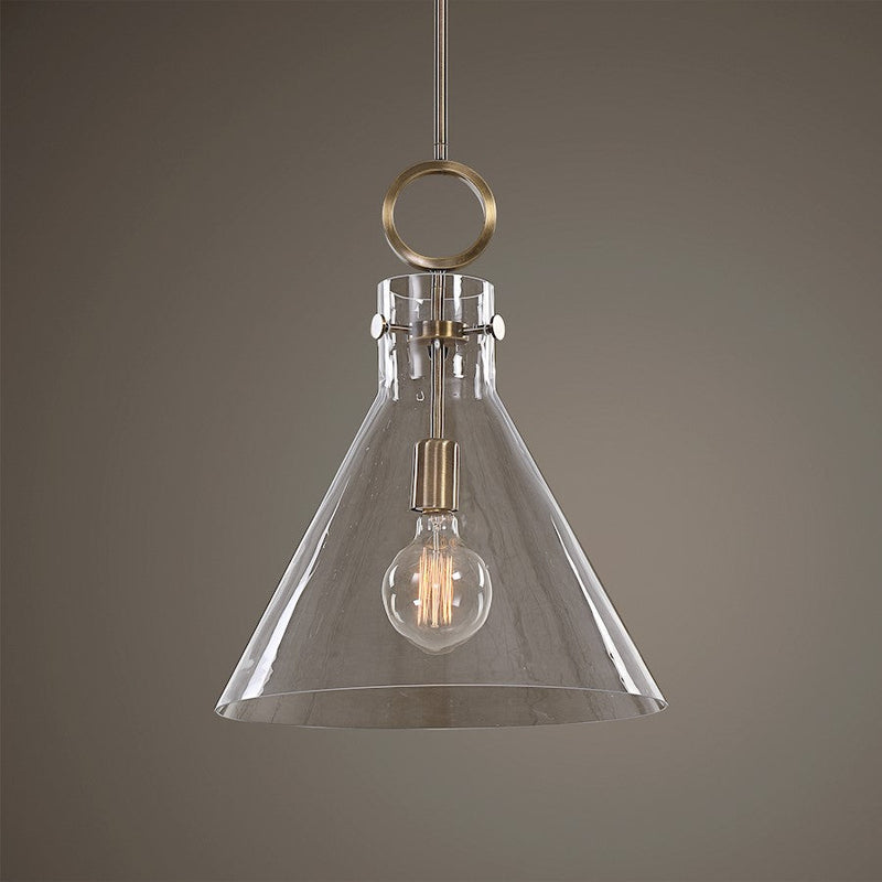 Uttermost Imbuto Funnel Glass 1 Light Pendant