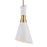 Uttermost Eames 1 Light Modern Mini Pendant, Brass/White - 21560