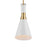 Uttermost Eames 1 Light Modern Mini Pendant, Brass/White