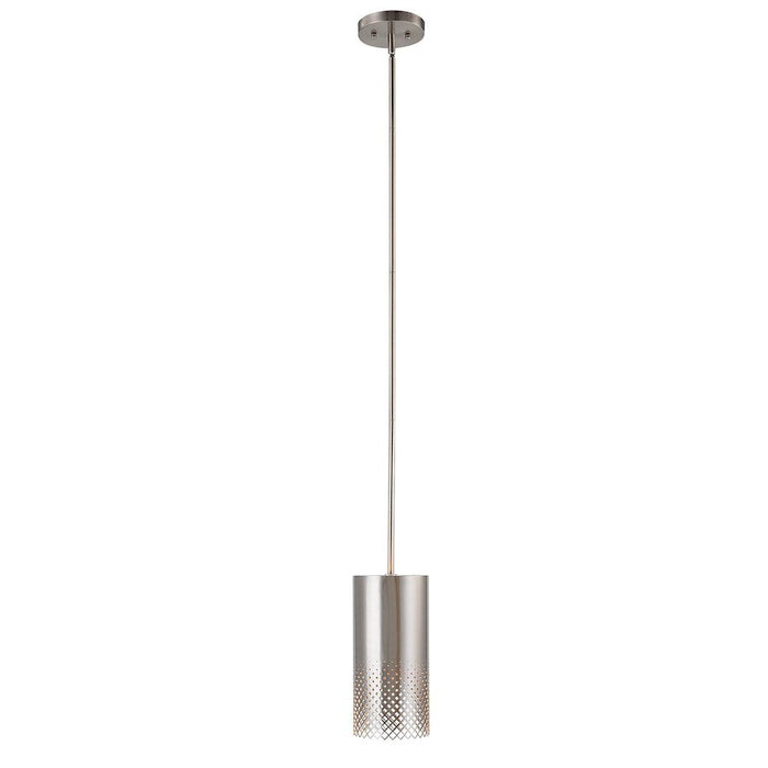 Uttermost Manheim 1 Light Cylinder Mini Pendant, Nickel