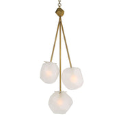 Uttermost Geodesic 3 Light Pendant, Matte Antique Brass - 21575