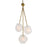 Uttermost Geodesic 3 Light Pendant, Matte Antique Brass - 21575