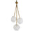 Uttermost Geodesic 3 Light Pendant, Matte Antique Brass