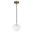 Uttermost Geodesic 1 Light Mini Pendant, Matte Antique Brass