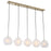 Uttermost Geodesic 5 Light Linear Pendant, Matte Antique Brass