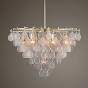 Uttermost Goccia 8 Light Tear Drop Glass Pendant, Antique Silver Leaf - 21583
