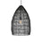 Uttermost Nandi 1 Light Woven Black Pendant - 21588