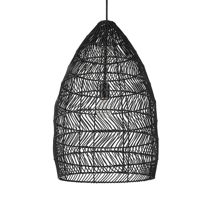 Uttermost Nandi 1 Light Woven Black Pendant