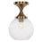 Uttermost Bolla 1 Light Pattern Glass Semi Flush Mount - 22282