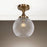 Uttermost Bolla 1 Light Pattern Glass Semi Flush Mount