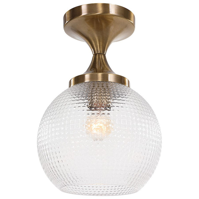 Uttermost Bolla 1 Light Pattern Glass Semi Flush Mount