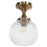 Uttermost Bolla 1 Light Pattern Glass Semi Flush Mount