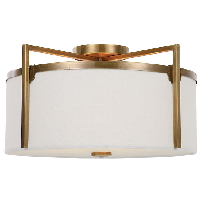 Uttermost Colfax Brass 3 Light Semi Flush - 22283