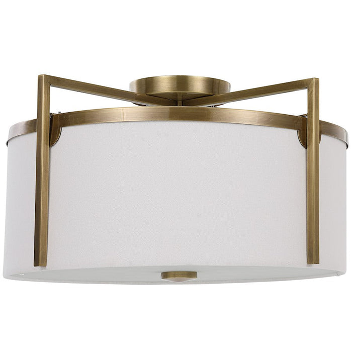 Uttermost Colfax Brass 3 Light Semi Flush