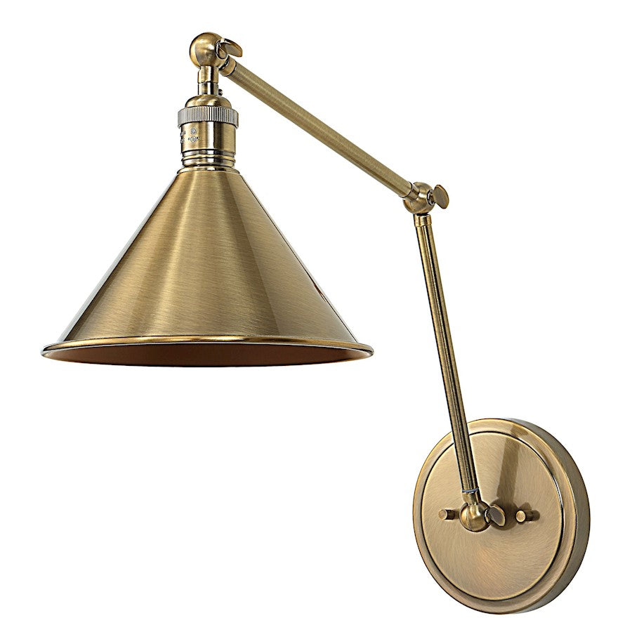 Uttermost Exeter 1 Light Adjustable Sconce, Brass - 22548