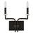 Uttermost Ebony Elegance 2 Light Sconce, Black/White