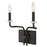 Uttermost Ebony Elegance 2 Light Sconce, Black/White