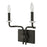 Uttermost Ebony Elegance 2 Light Sconce, Black/White