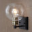 Uttermost Kent Edison 1 Light Sconce, Black/Brass