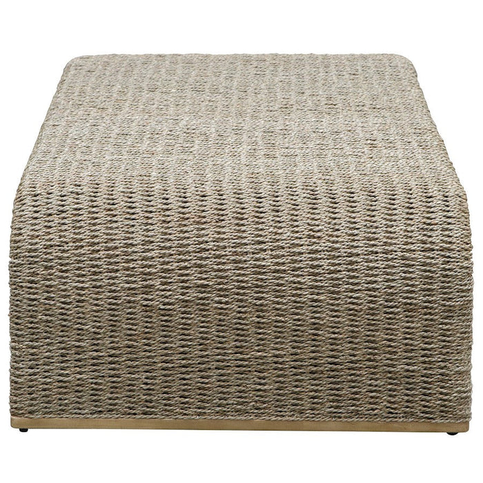 Uttermost Calabria Woven Seagrass Coffee Table, Mango Wood