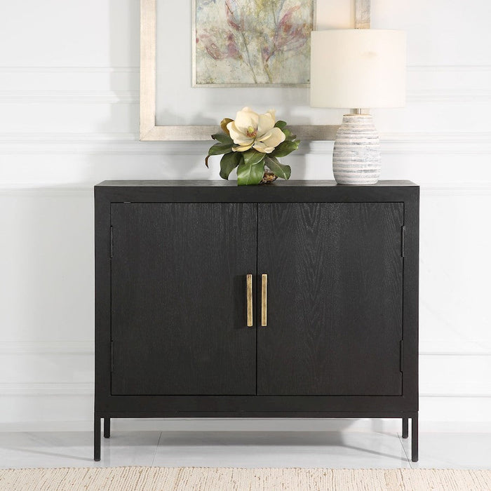 Uttermost Front Range Dark Oak 2 Door Cabinet, Dark Ebony - 22891