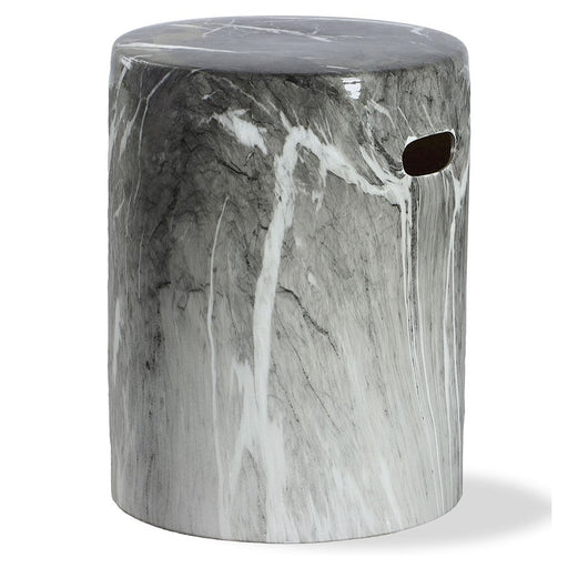 Uttermost Marvel Marbled Garden Stool, Black/White - 22896