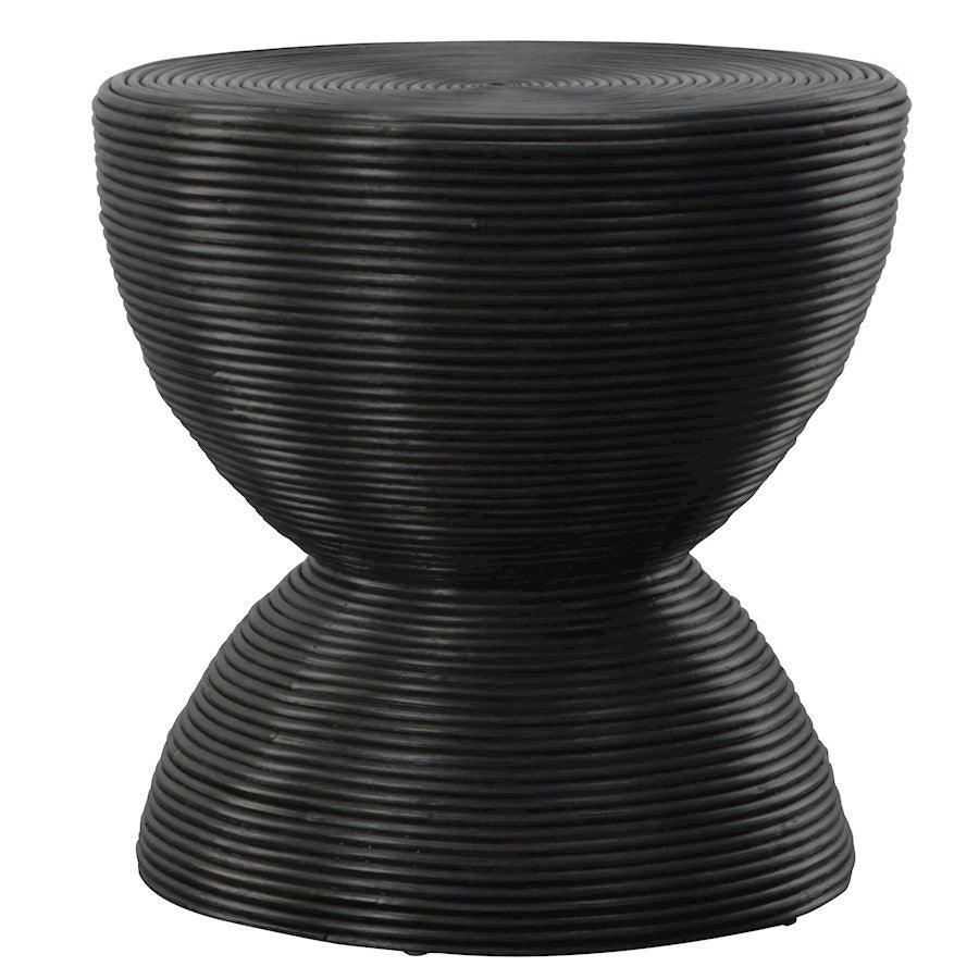 Uttermost Bongo Black Rattan Side Table, Stained Black - 22899