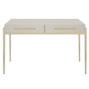 Uttermost Jewel Modern White Desk, Gold Leaf - 22900