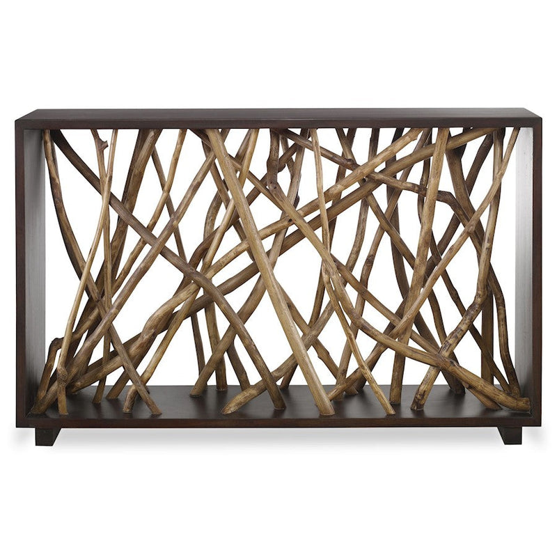 Uttermost Teak Maze Console Table - 22901