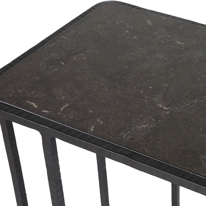Uttermost Cavern Stone/Iron Accent Table