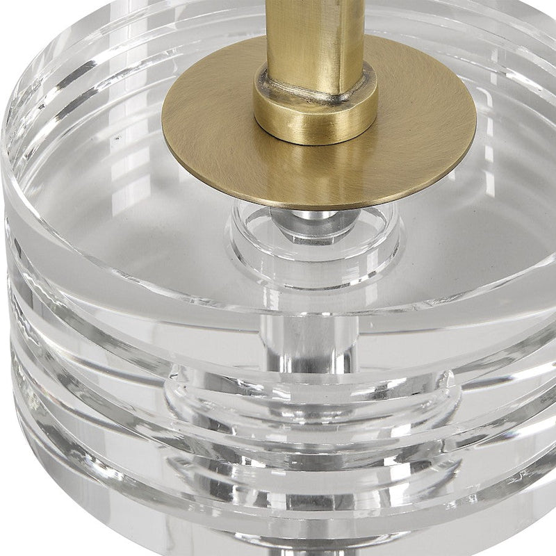 Uttermost Groove Crystal Drink Table