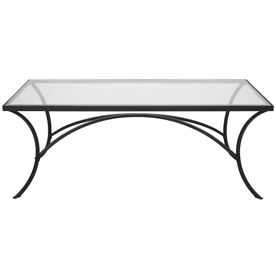 Uttermost Alayna Black Metal & Glass Coffee Table - 22909