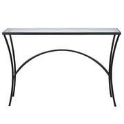 Uttermost Alayna Black Metal & Glass Console Table - 22910