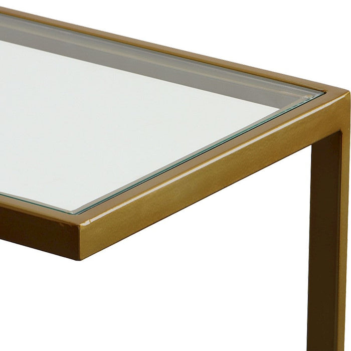 Uttermost Musing Brushed Brass Accent Table