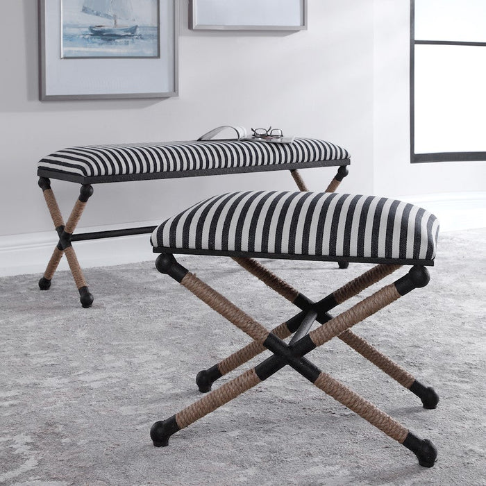 Uttermost Braddock Striped Bench