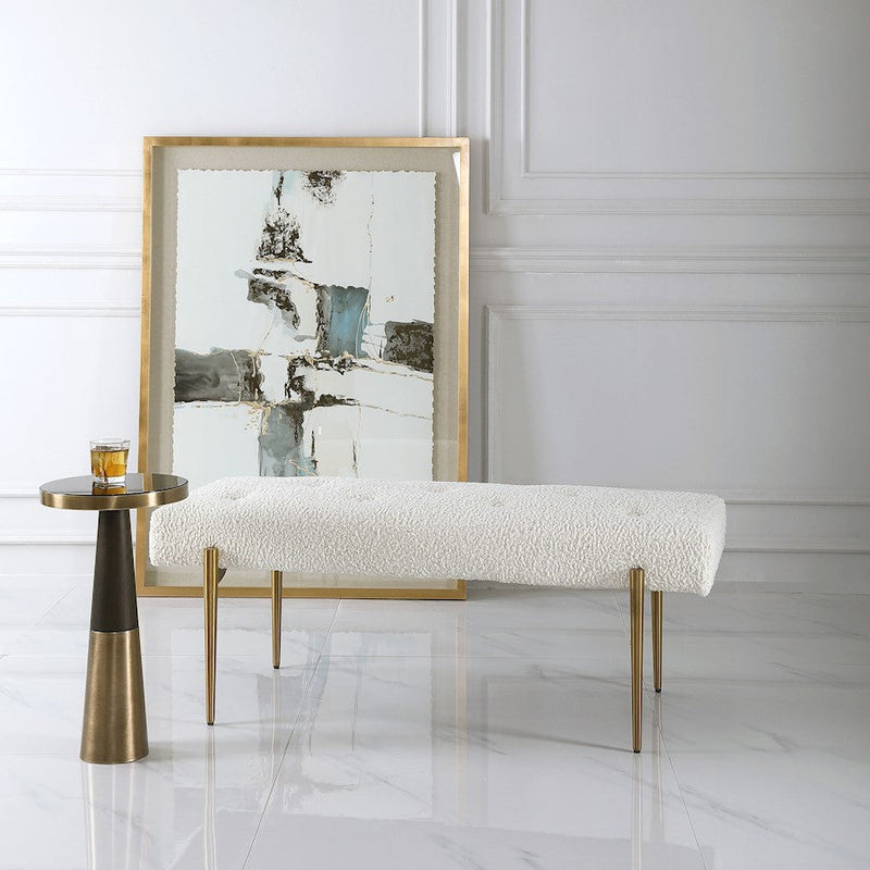 Uttermost Olivier White Bench