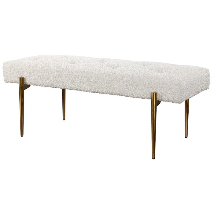 Uttermost Olivier White Bench