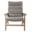 Uttermost Isola Oak Accent Chair, Charcoal/White - 23576