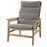 Uttermost Isola Oak Accent Chair, Charcoal/White