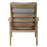 Uttermost Isola Oak Accent Chair, Charcoal/White