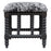 Uttermost Rancho Faux Cow Hide Small Bench, Charcoal Grey/White Faux