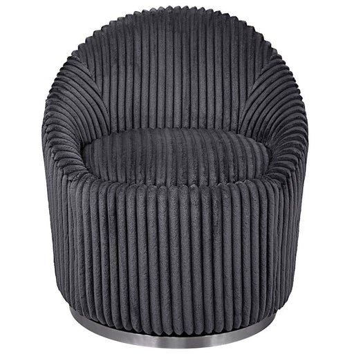 Uttermost Crue Gray Fabric Swivel Chair - 23599