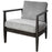 Uttermost Brunei Modern Accent Chair, Solid Oak Wood